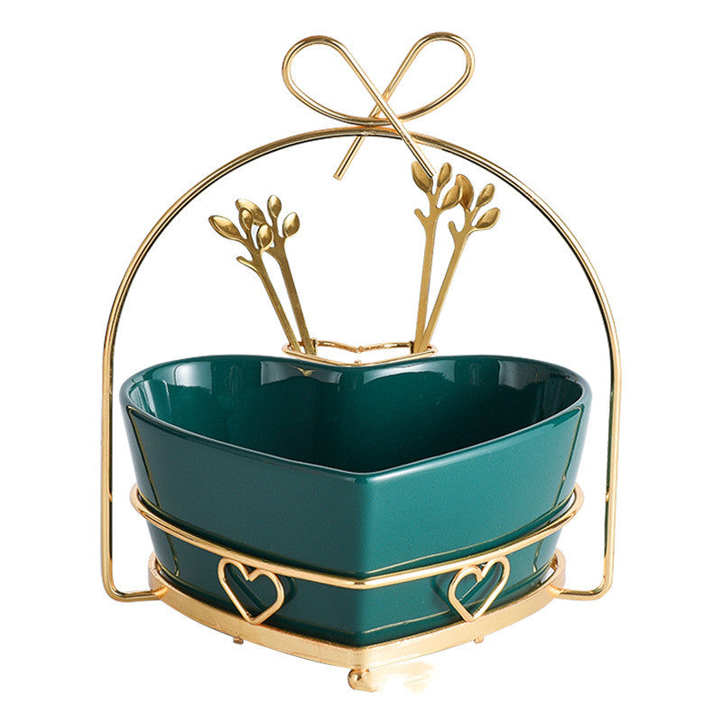 Heart Shape Fruit Basket / Fruit Bowl Sweet Heart Snack Bowl