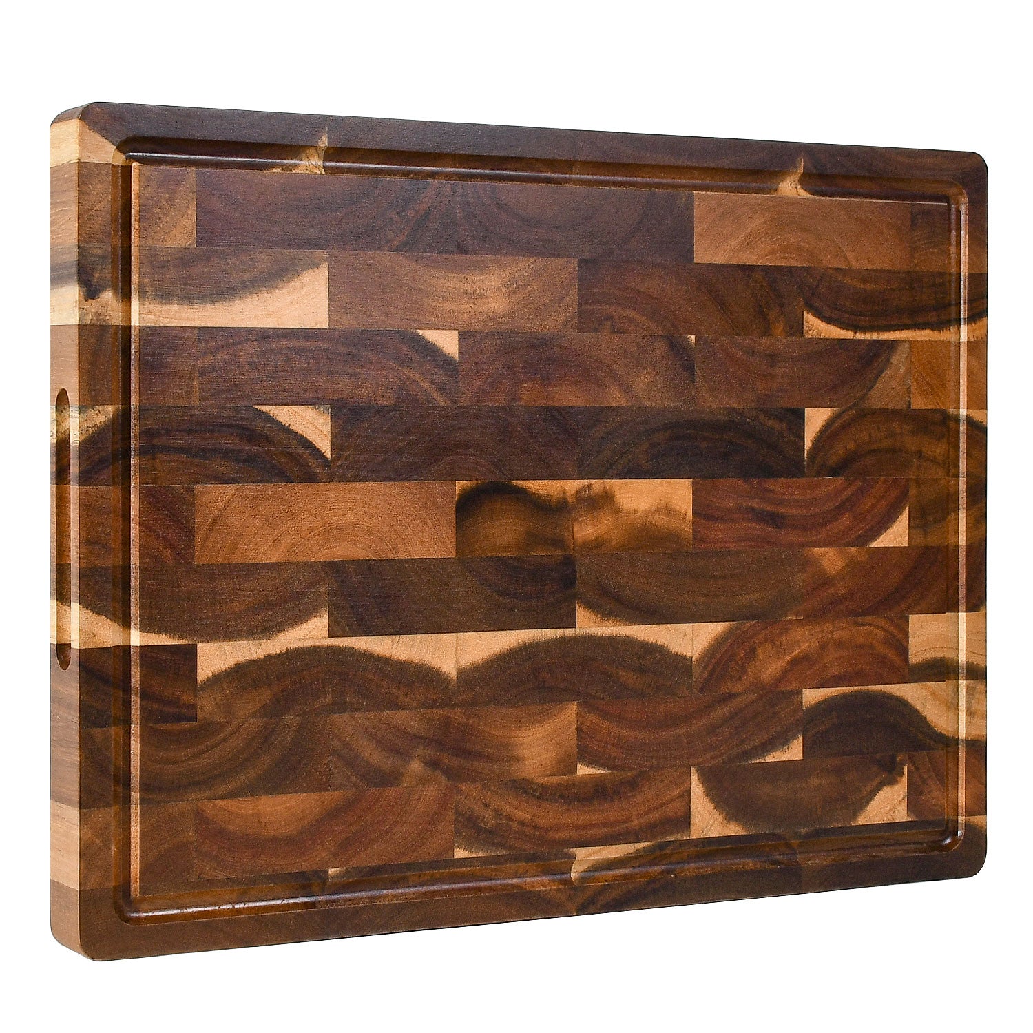 Multi-functional Large End Grain Acacia Wood Cutting Board for Kitchen