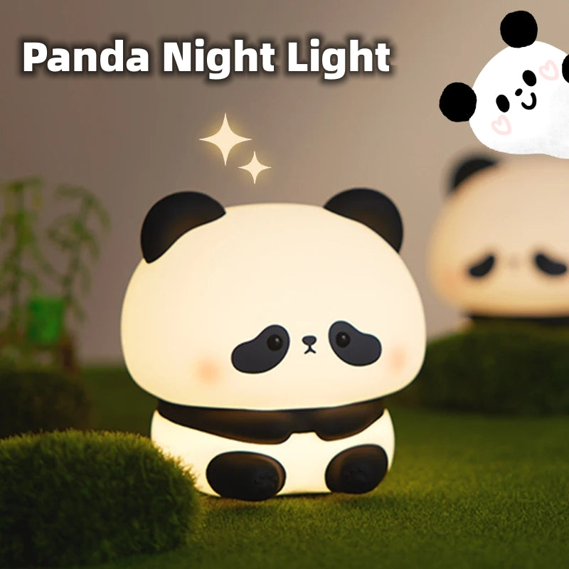 Panda  Glow Soft Silicone LED Night Light – Touch Control, Eye-Safe, Rechargeable