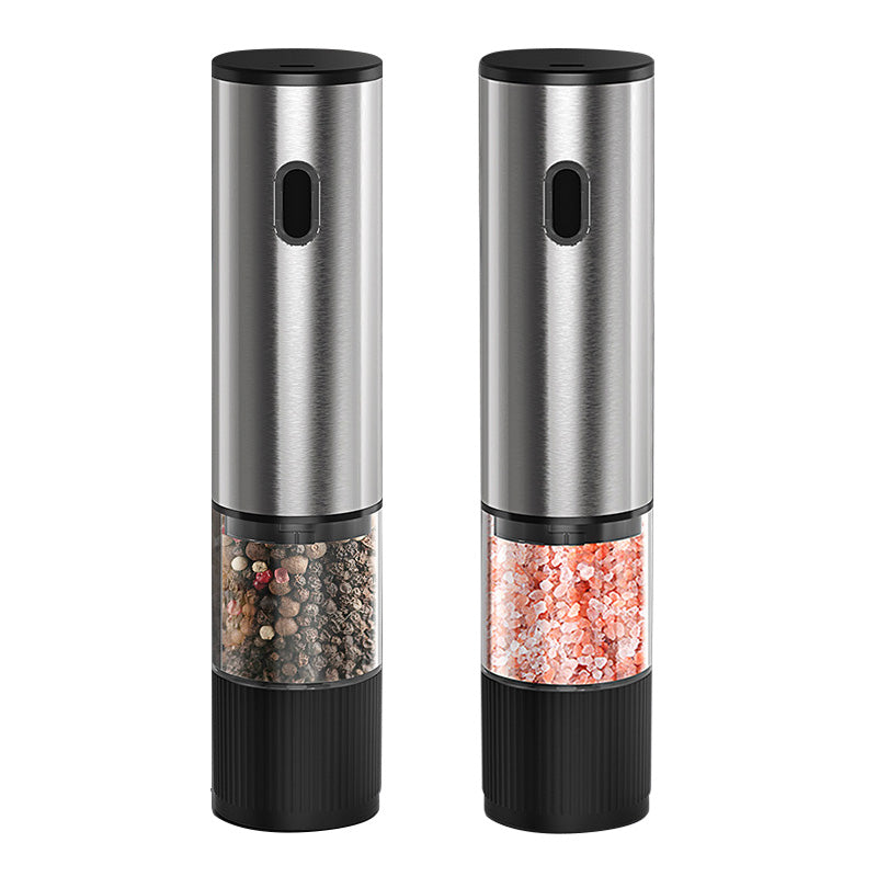 Stainless Steel Electric Salt and Pepper Grinder Set Salt Pepper Mill Automatic Electric Spice Grinder