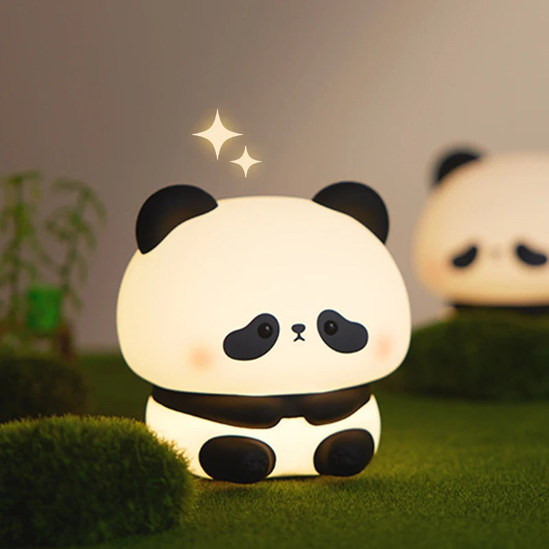 Panda  Glow Soft Silicone LED Night Light – Touch Control, Eye-Safe, Rechargeable