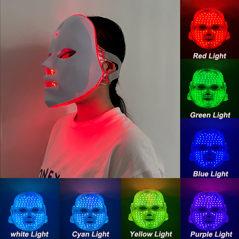 Luxury Seven Color LED Face Mask for Wrinkle Removal Skin Care