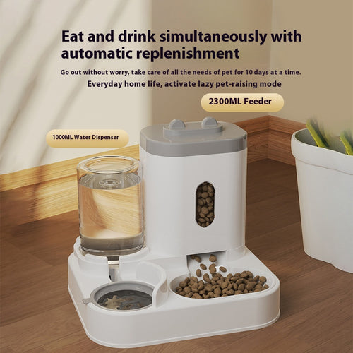 Eco Smart Automatic cat Dog Feeder With Water Fountain Storage Bowl