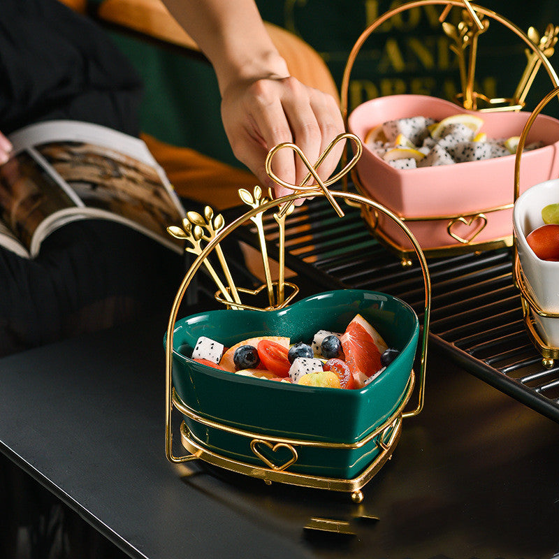 Heart Shape Fruit Basket / Fruit Bowl Sweet Heart Snack Bowl