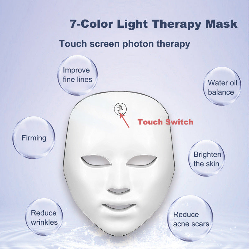 Luxury Seven Color LED Face Mask for Wrinkle Removal Skin Care