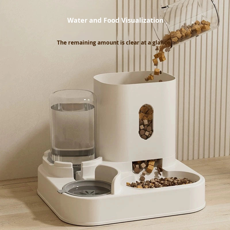Eco Smart Automatic cat Dog Feeder With Water Fountain Storage Bowl