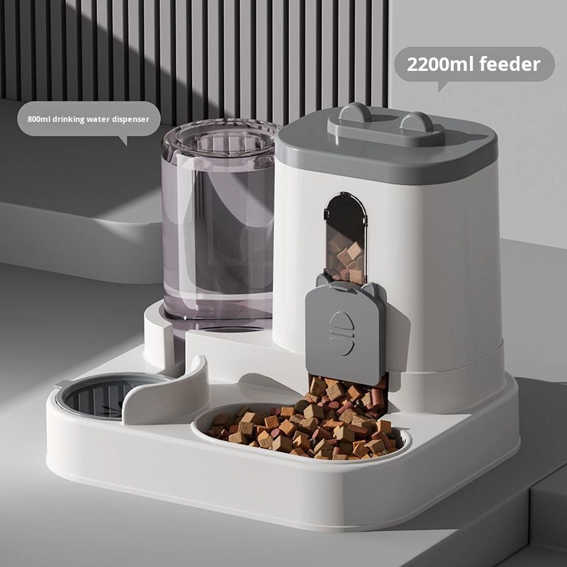 Eco Smart Automatic cat Dog Feeder With Water Fountain Storage Bowl
