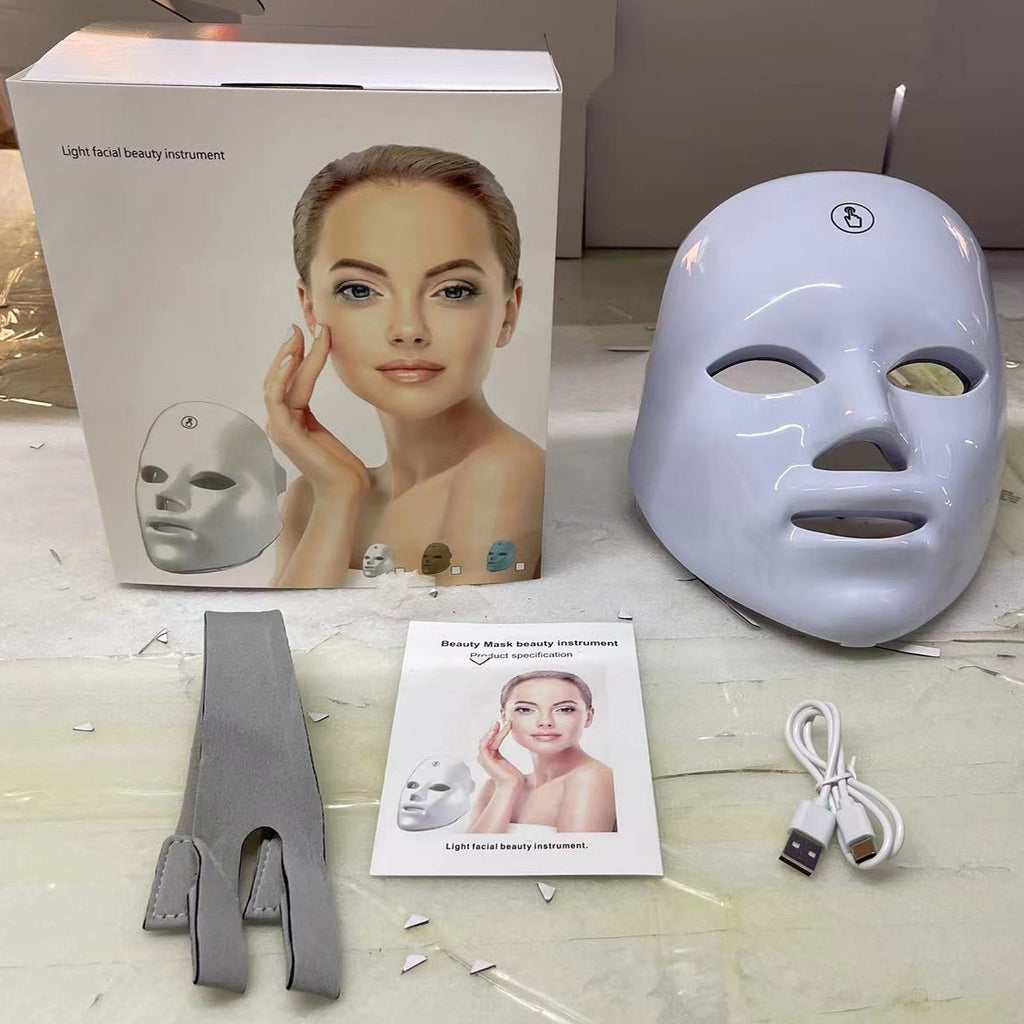 Luxury Seven Color LED Face Mask for Wrinkle Removal Skin Care