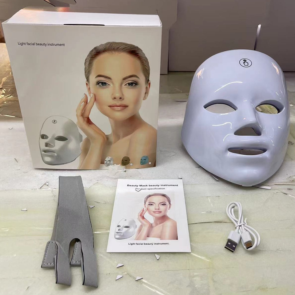 Luxury Seven Color LED Face Mask for Wrinkle Removal Skin Care