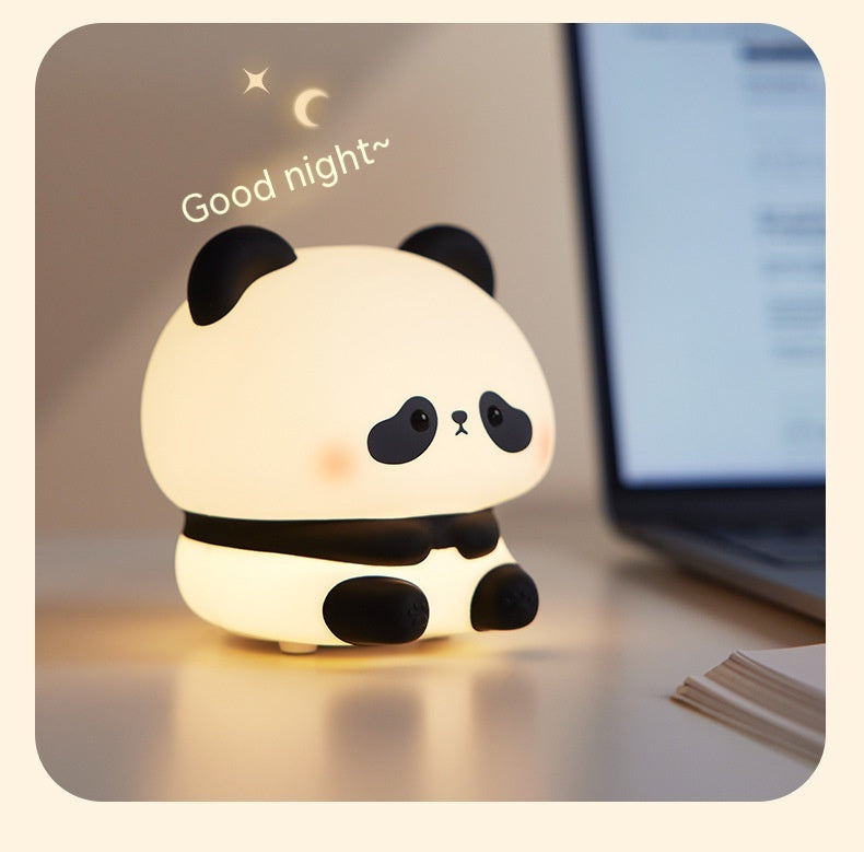Panda  Glow Soft Silicone LED Night Light – Touch Control, Eye-Safe, Rechargeable